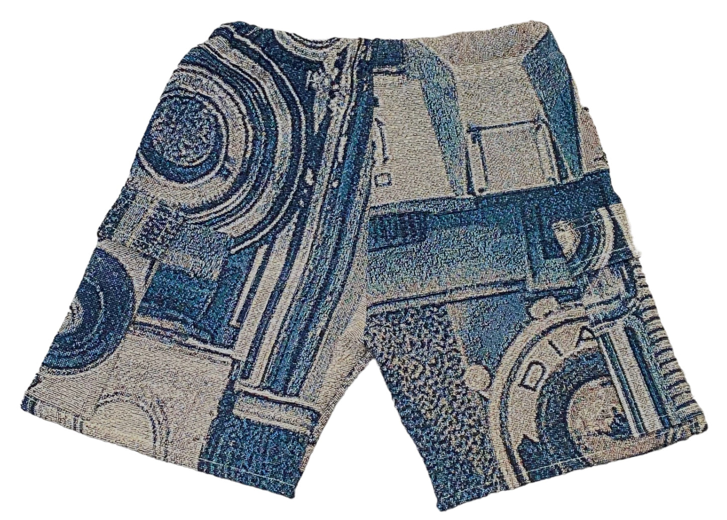 vintage camera tapestry shorts